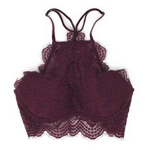 Victoria Secret Pink | Lace High Neck Push Up Bralette Women's Size M